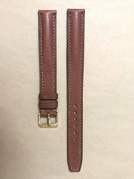 Italian Veg Tanned Minerva Leather Custom Strap For Vintage 1960s Bvlgari