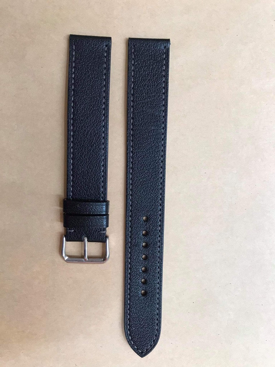 Chevre "Caviar" Goat Leather Custom Strap For TicWatch MOBVOI model WG 12026