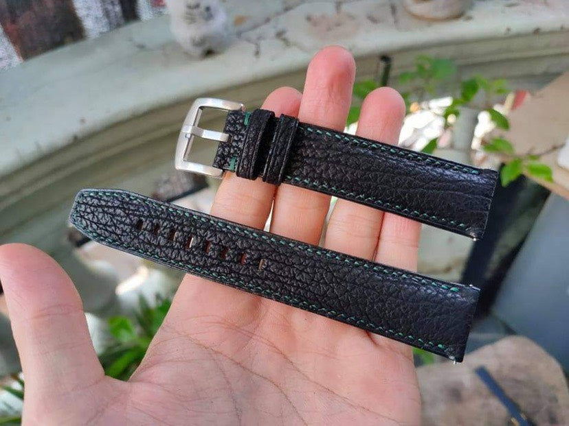 Full Grain Shark Skin Leather Custom Strap For Citizen Promaster Aqualand Dive Watch