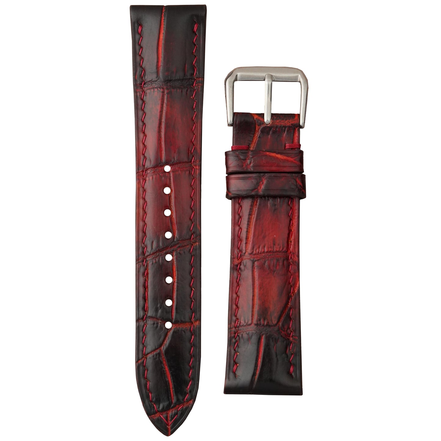 Full Grain Crocodile Leather - Black