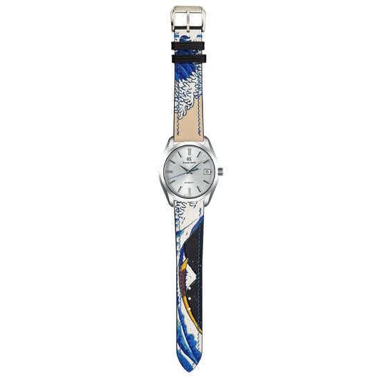 The Great Wave Off Kanagawa - Engraved Leather