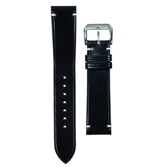 Shell cordovan leather (black)