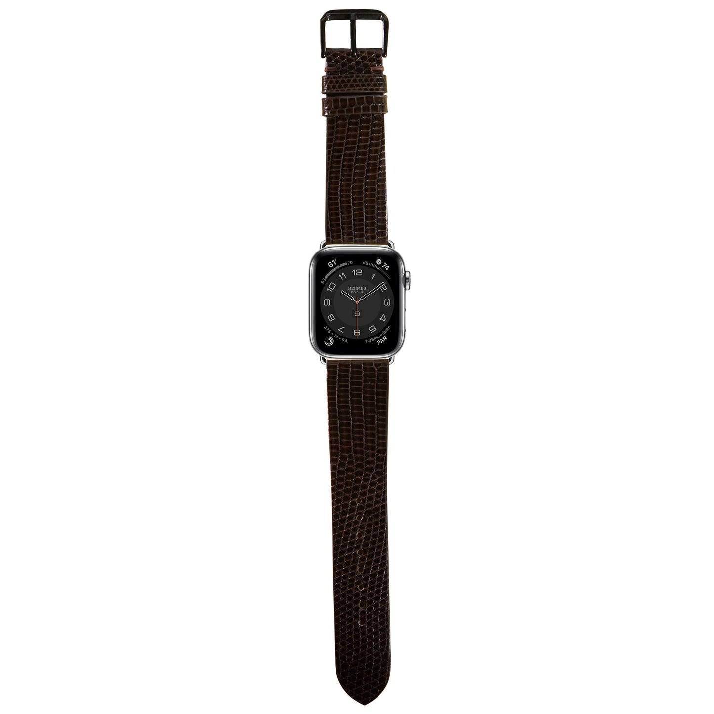 Full Grain Lizard Leather - Dark Brown