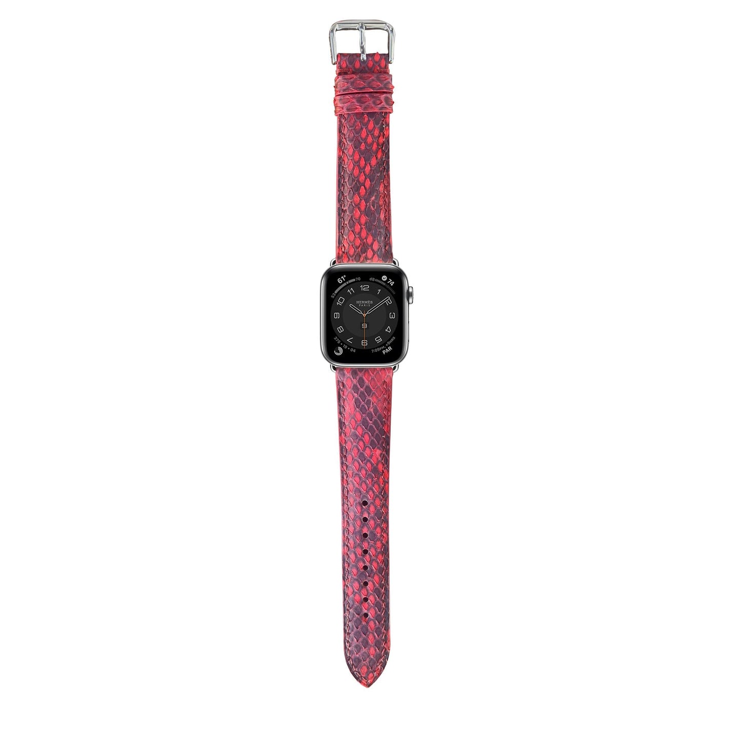 Full Grain Snakeskin Leather - Red