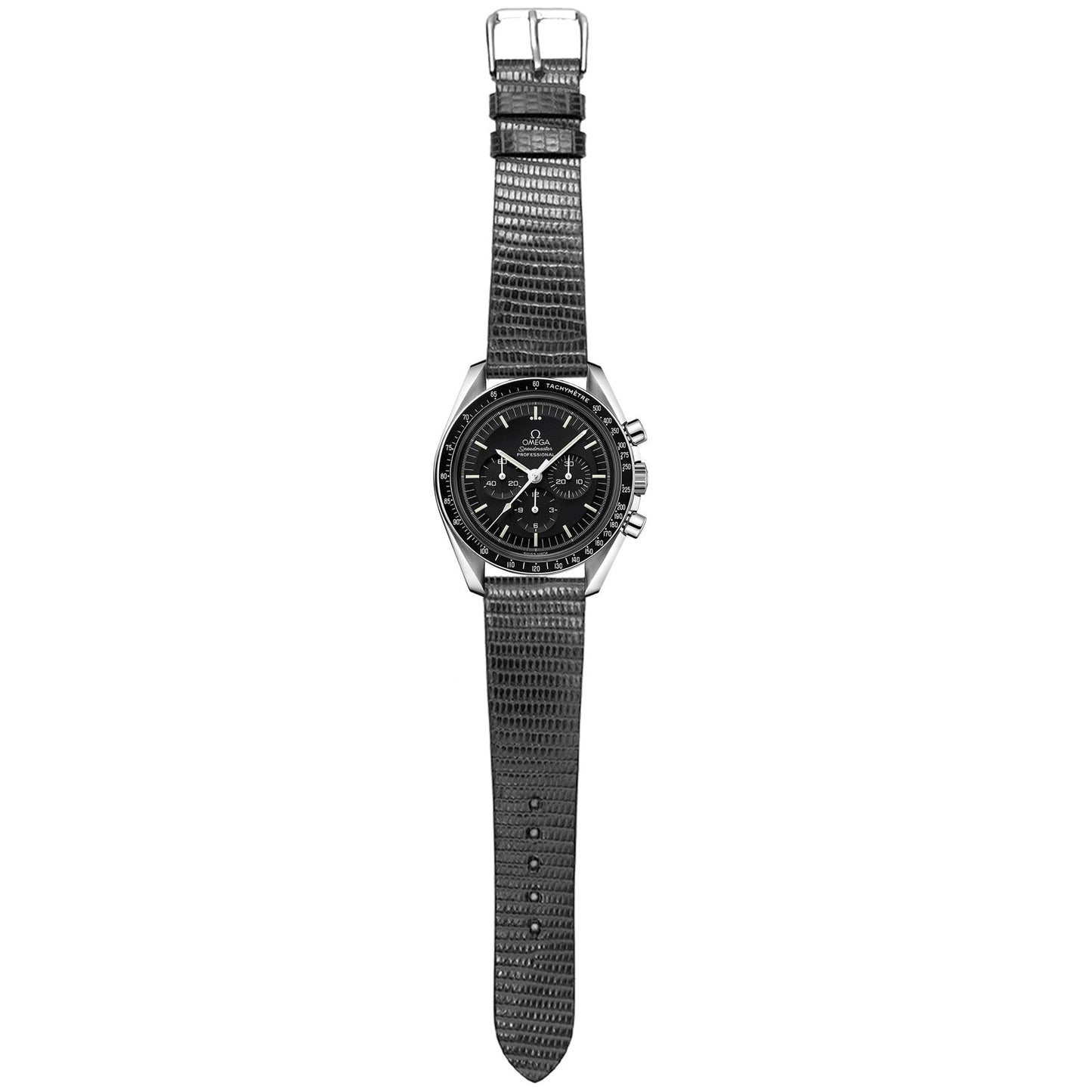 Full Grain Lizard Leather - Black