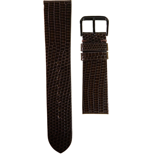 Full Grain Lizard Leather - Dark Brown