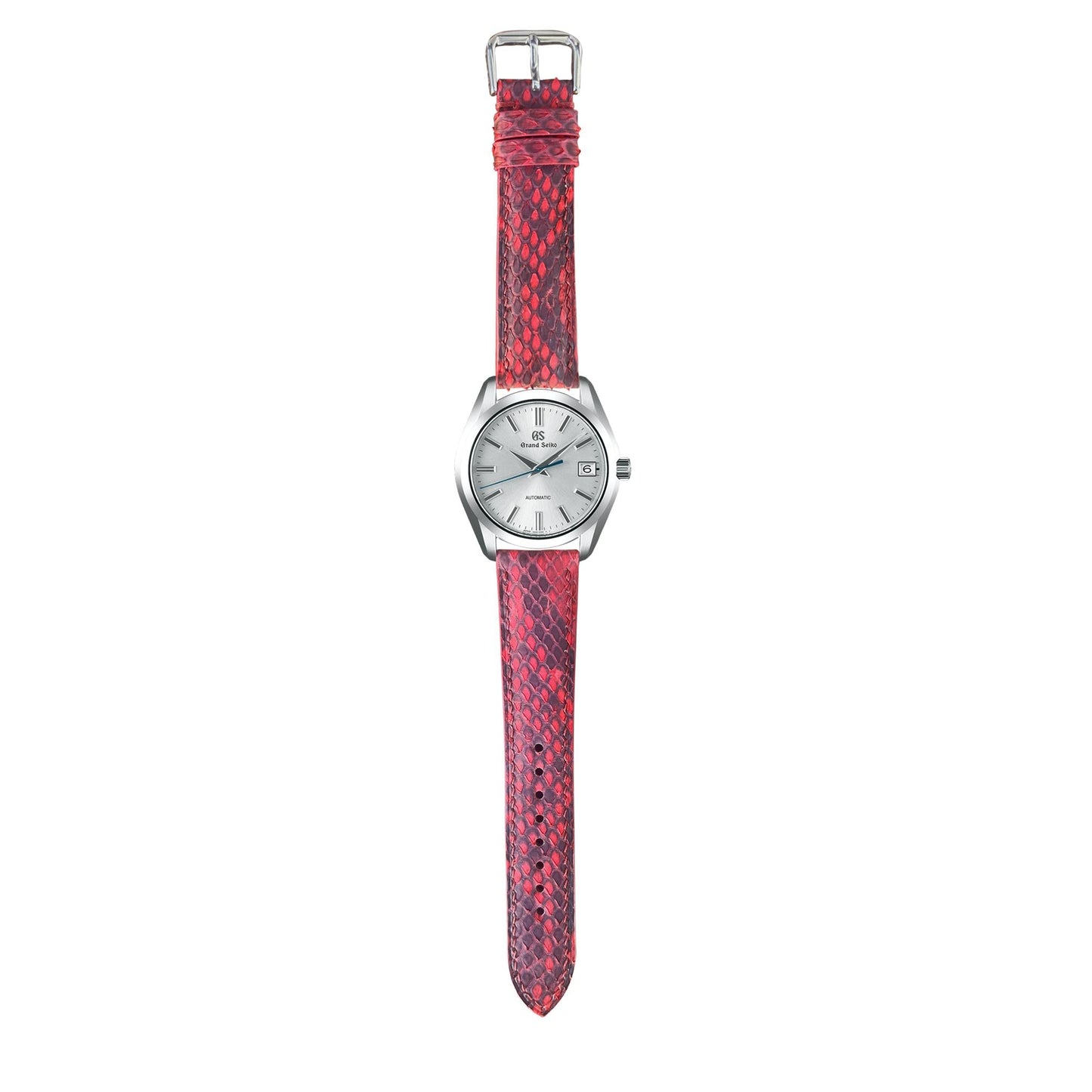 Full Grain Snakeskin Leather - Red