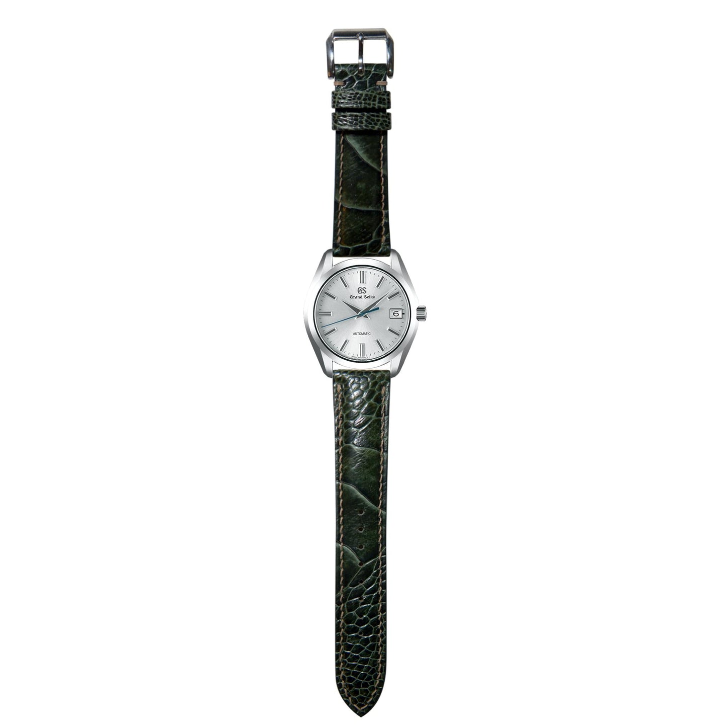 Full Grain Ostrich Leg Leather - Moss Green