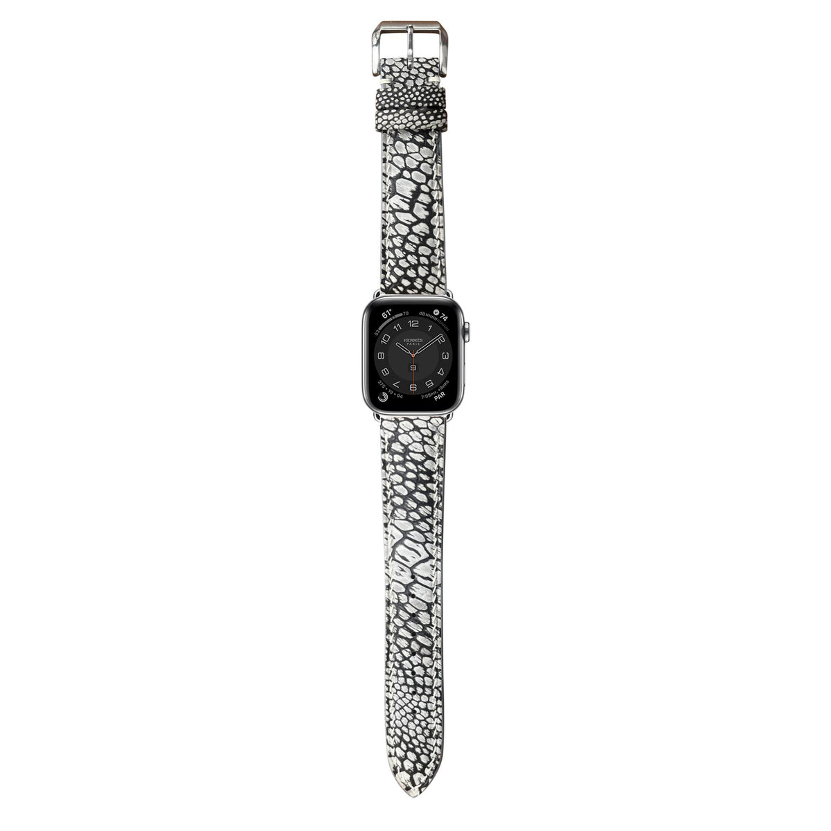 Full Grain Ostrich Leg Leather/Stone Wash - Gray