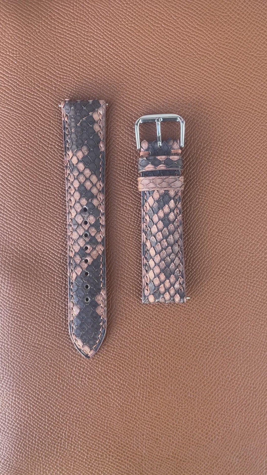 スネークスキン 腕時計ベルト - コッパー – VGreen