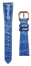 画像をギャラリービューアに読み込む, クロコダイルレザー 腕時計ベルト – オーシャンブルー
