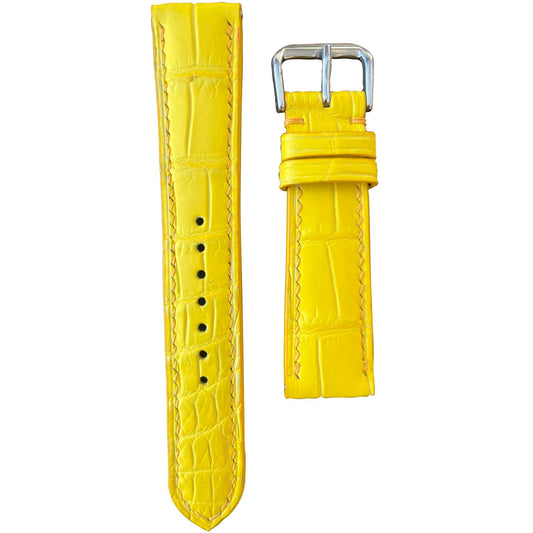 Full Grain Crocodile Leather - Yellow