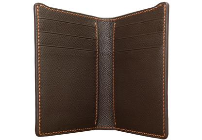 Ostrich Leg Foldable Wallet – Dark Brown