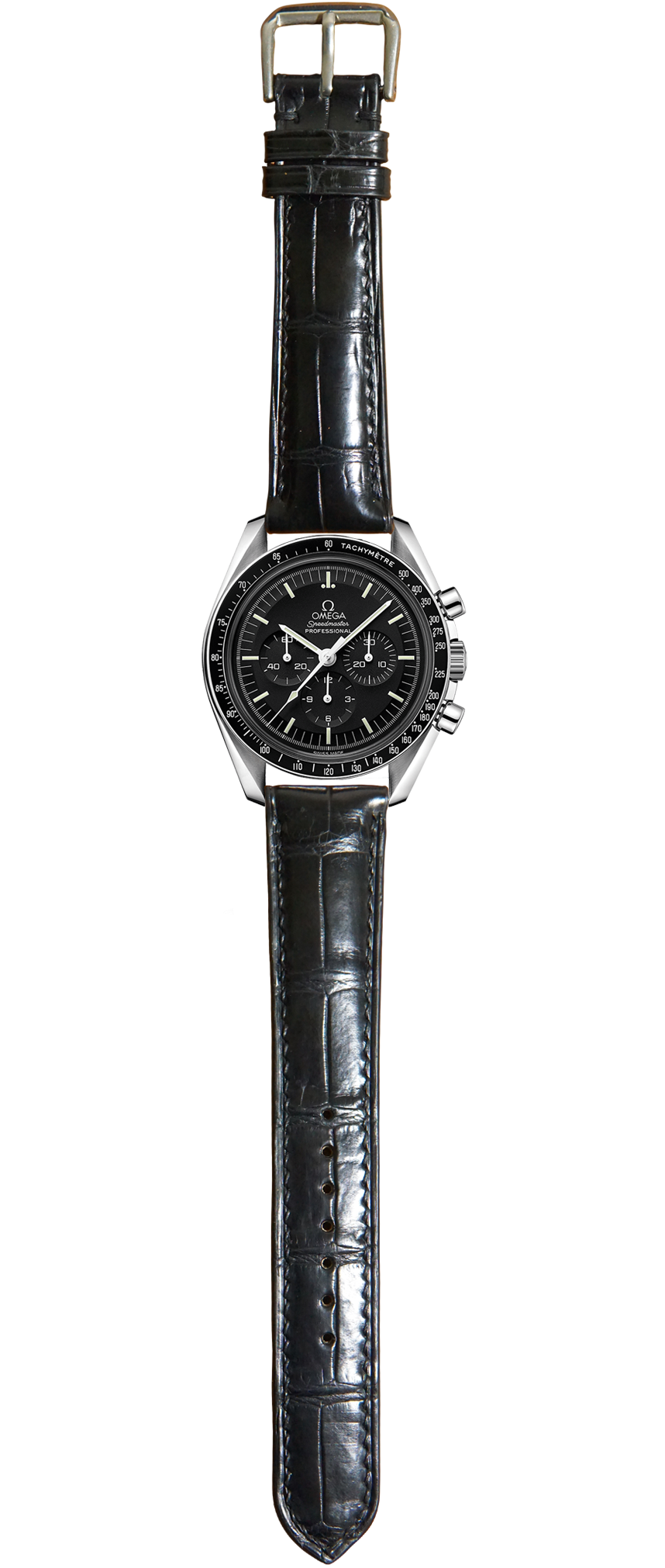 クロコダイルレザー 腕時計ベルト - ブラック – VGreen