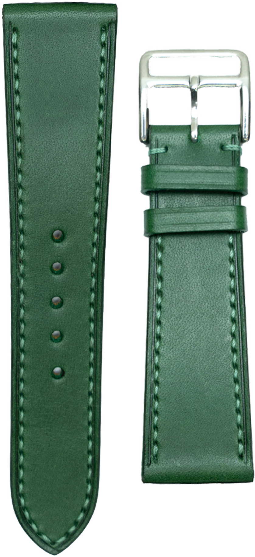 ブッテーロレザー 腕時計ベルト – グリーン – VGreen