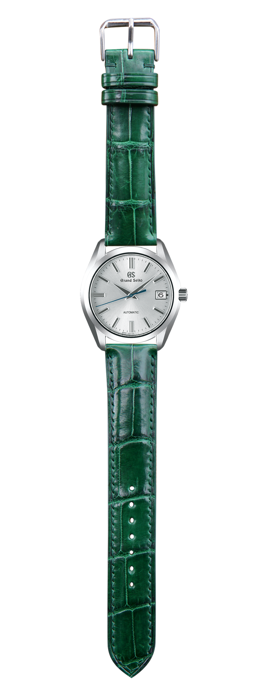 cro-1889 クロコダイル 腕時計ベルト グレー ラグ幅19mm cro-1889