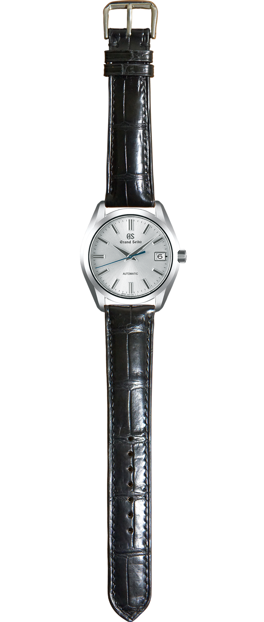 手巻き時計 クロコダイルレザー クロコダイルレザー 腕時計ベルト - ブラック – VGreen